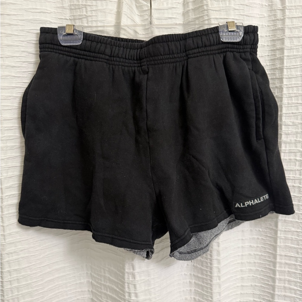 Alphalete Charcoal Gray Cotton-Blend Shorts